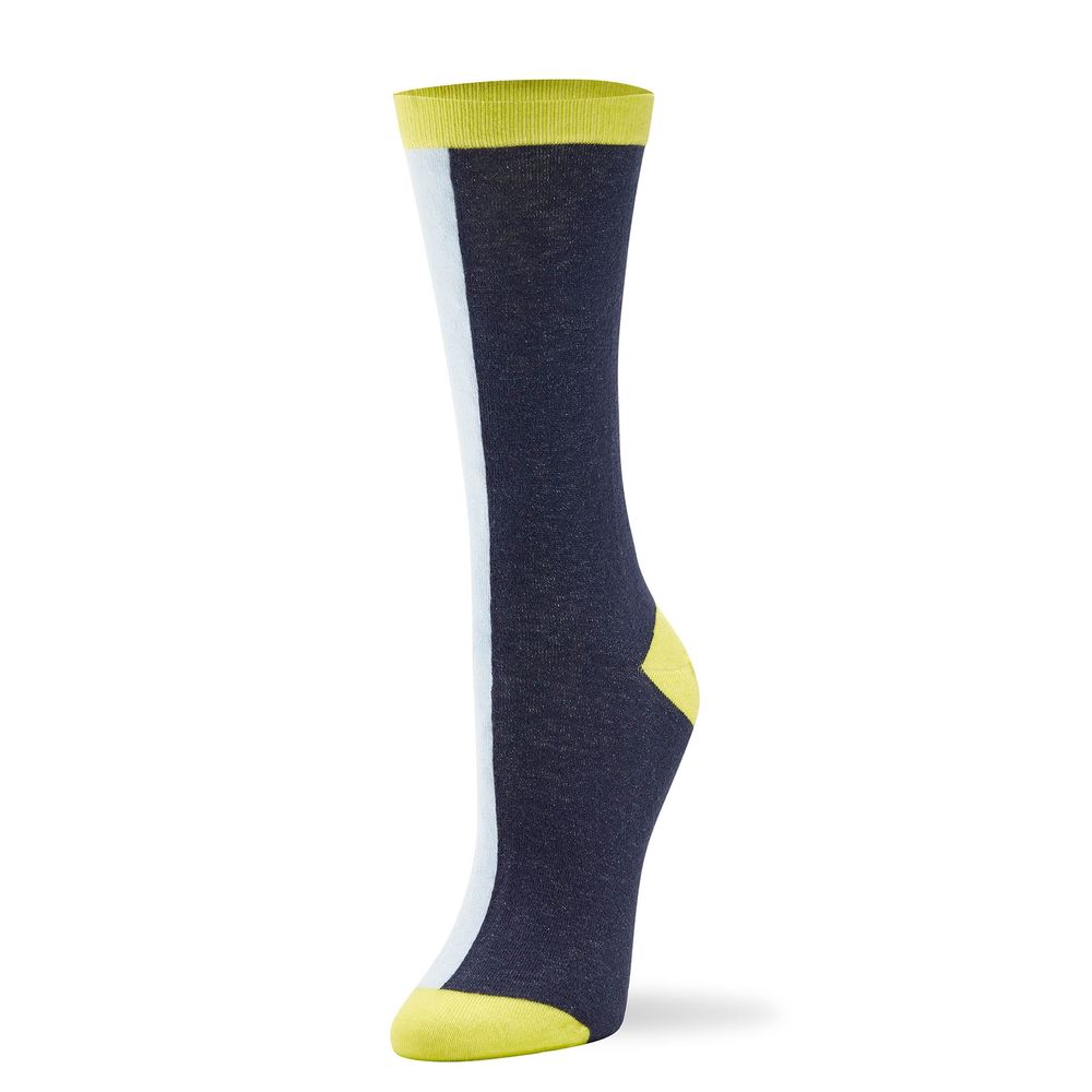 HUE X Marrisa Wilson Color Block Crew Sock